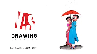 how to draw nobita u0026 shizuka from doraemon easy cartoon character drawing