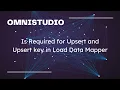 Upsert keys in Load Data Mapper Load data Mapper Real Time Scenarios Salesforce Omnistudio