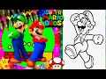 Coloring Luigi Super Mario Bros Coloring Pages