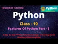 Features Of Python Part - 3 Learn Python Tutorial For Beginners