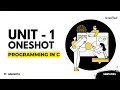 PROGRAMMING IN C UNIT - 1 ONESHOT BASICS OF C 1ST SEM SIMPLIFIES IPU MAIT