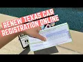 How to Renew Texas Car Registration Online