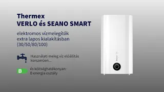 Smart villanybojlerek lapos kivitelben, matt fehér és antracit színekben, fekvő és álló telepítési lehetőséggel.