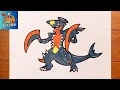 How to Draw Pokemon Mega Garchomp Step by Step