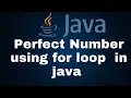 Logical Coding Perfect Number in java