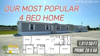 Champion Prime 28 x 68 4 Bed 2 Bath Manufactured Home Tour 2025