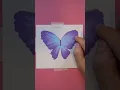 Oil pastel drawing-Glitter butterfly