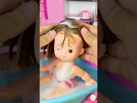 Satisfying With Unboxing Doll Bath Set Toys, ASMR Video #shorts