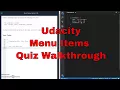 Udacity - Menu Items Quiz Walkthrough