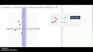 Function Notation with Points on a Graph