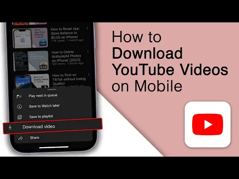Download MP3 How to Download YouTube Video in iPhone or Android Phone! [2024]