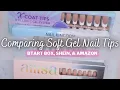 Comparing Soft Gel Nail Tips from BTArtbox Amazon Shein BTArtbox X-Coat Nail Kingdom Shein