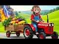 Download Lagu Monkey BoBo Drove a Tractor Filled with colorful eggs and overcame the thief's cunning plan