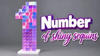 Number 1 of shiny sequins