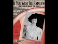 Lee Morse "IF YOU WANT THE RAINBOW" (1928)