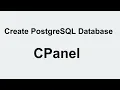 CPanel How to Create PostgreSQL Database