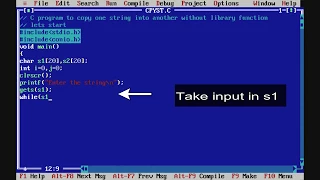 copy string without library function - PC run