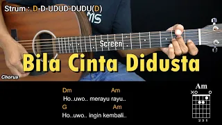 bila cinta didusta screen tutorial chord gitar mudah dan lirik