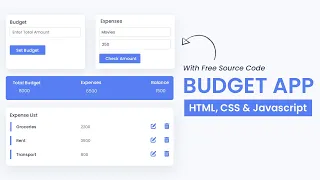 Budget App With Javascript Step By Step Javascript Project