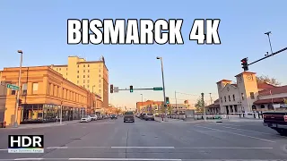 Driving Downtown Bismarck ND 4K
