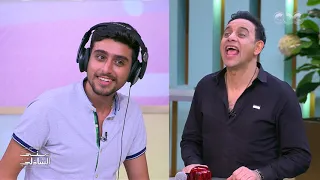 لعبة مش سامعك بين مصطفى قمر وابنه تيام   معكم منى الشاذلي دندنها