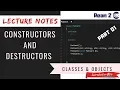 C Constructors and Destructors - Part01 Classes Objects Intro
