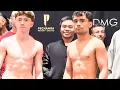 Jimuel Pacquiao Jr PRO DEBUT WEIGH-IN vs Brendan Lally — PROUD Dad Manny EMOTIONAL during Face Off