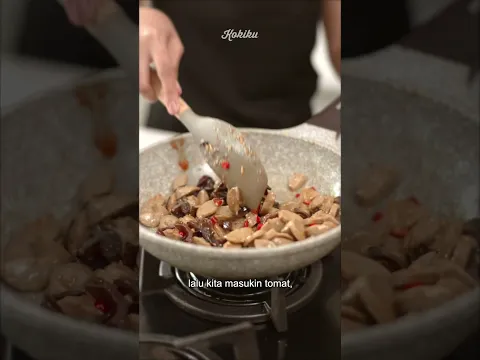 Tumis bakso jamur