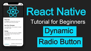 React Native tutorial Dynamic radio button with array