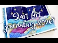 Relaxing way to start Art journaling 2026 Clouds