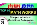 Math Works Top most interview questions and answers for freshers experienced tips online s