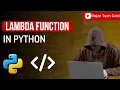 Lambda function in Python in Hindi Lambda functions explained Python tutorial for beginners