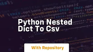 python nested dict to csv
