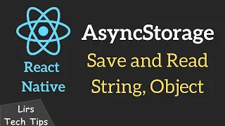 React Native AsyncStorage Save and Read String Object