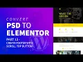 Convert PSD to Elementor Part 13 Create footer with scroll top Button