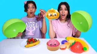 असली खाना Vs स्क्विशी खिलौने! 🥟🍲 बड़े-बड़े डम्पलिंग्स! शफा