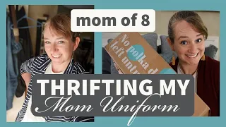Building my MOM UNIFORM by THRIFT SHOPPING mom of 8 wardrobe on a budget THREDUP review