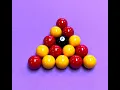 Racking Up Red and Yellow UK Pool Balls