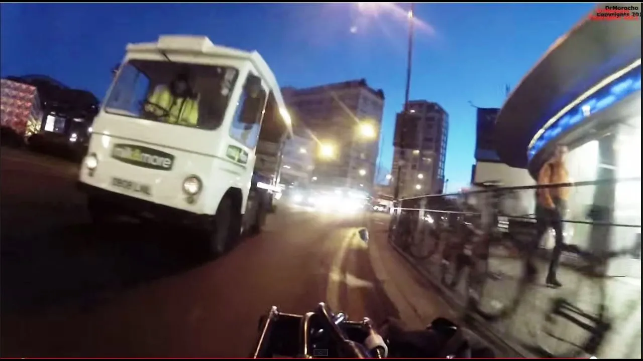 Milk And More Driver Gets Mental and Tries To Run Over Cyclist #RoadRage C808LNL