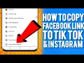 Lagu How To Copy Facebook Link To Tik Tok | You Tube \u0026 Instagram