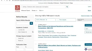 JSTOR database searching