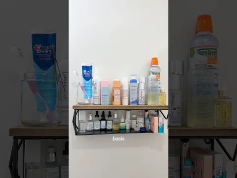 Clean + Declutter my skincare shelf with me 🧼