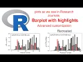 Advanced ggplot2 Barplot with highlights Plot the plots as we see in research Journals