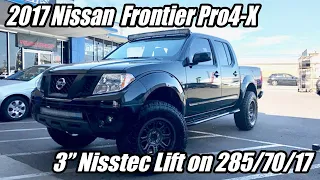 Lifted 2017 Nissan Frontier Radflo Nisstec Extended Travel Kit