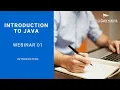 Introduction to Java Webinar 01