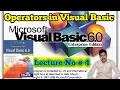 Operators in visual basic complete details