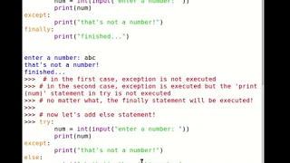Python for Beginners Try Except Else Finally