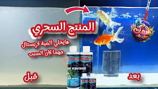 منتج سحري للتخلص من ضبابية مياه حوض سمك الزينه المية هتبقى كريستال ديما 