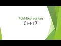 Fold Expression C 17
