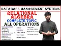 relational algebra complete topic in dbms various operations various operators relational algebra